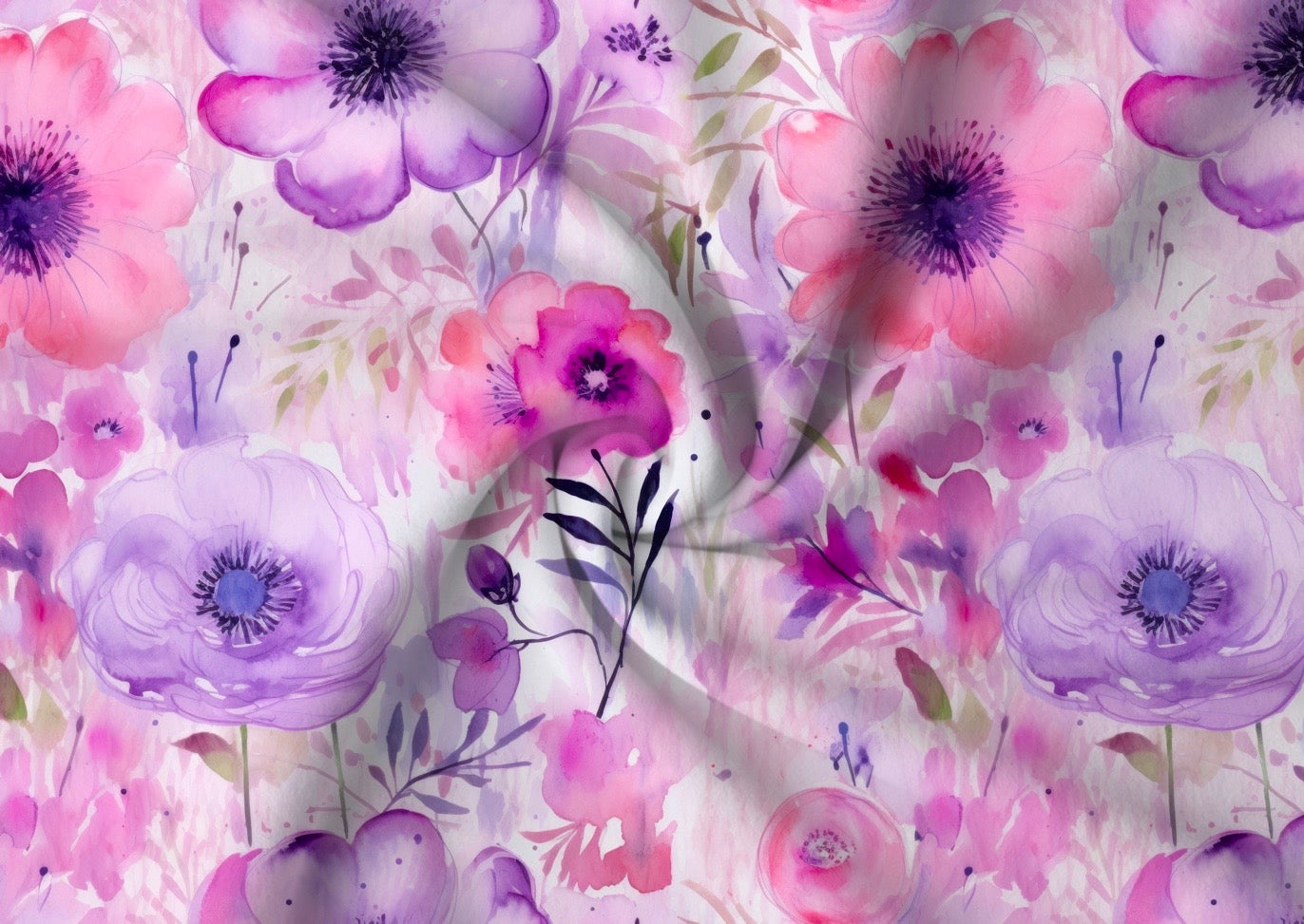 Rosa Aquarell Blumenwiese Dauervorbestellung